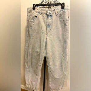 Light Blue Womens barrel Jeans